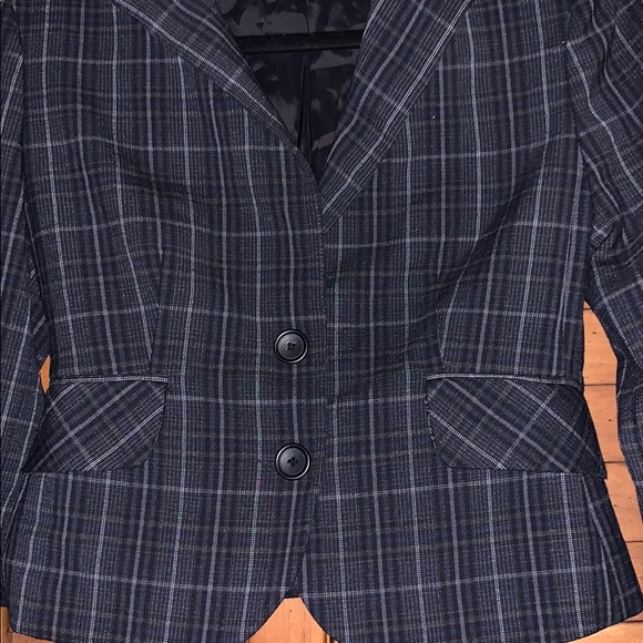 Express Design Studio Gray Blazer Jacket Size 2 - Picture 2 of 7